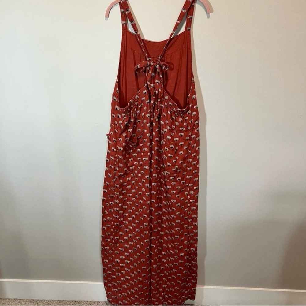 NATURAL LIFE Terracotta Patterned Jumpsuit - Picture 5 of 9